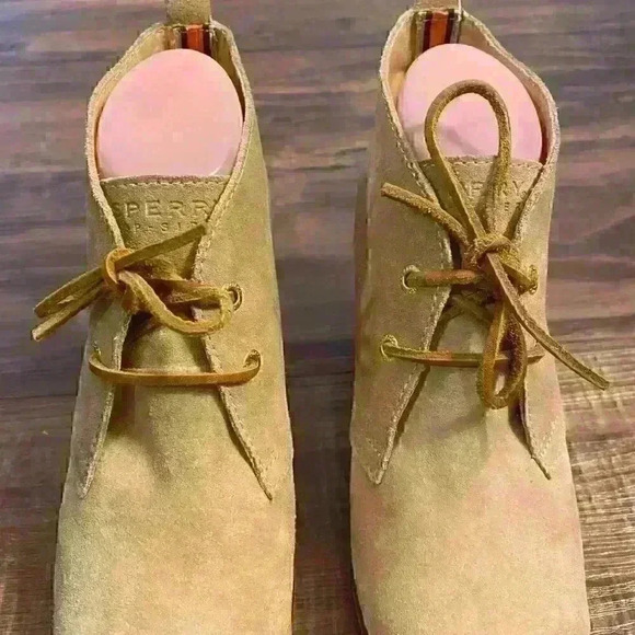 Sperry Harlow Wedge Chukka Bootie Tan Sz 8.5 - Picture 8 of 12